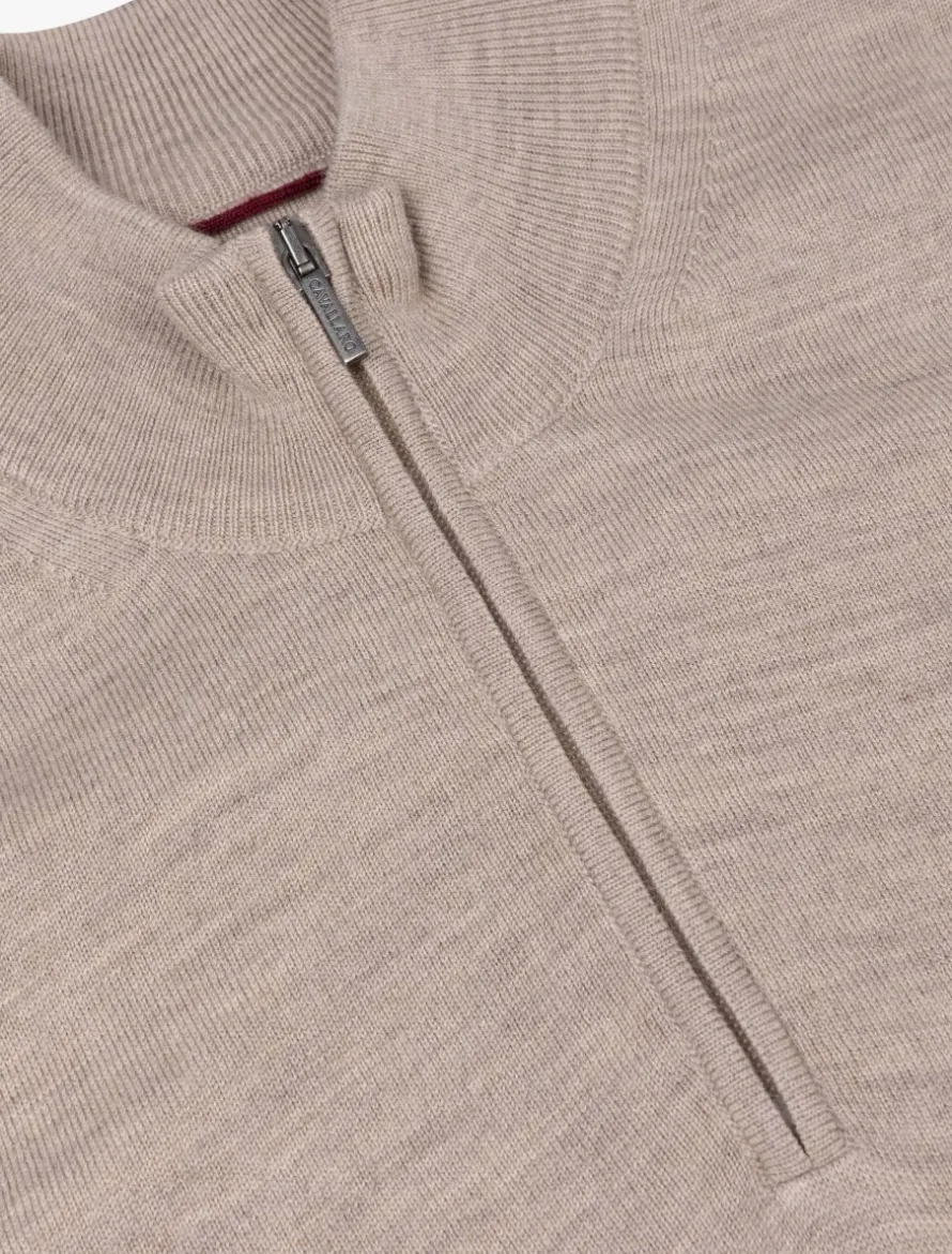 Merino Half Zip Trui<Cavallaro Napoli Clearance