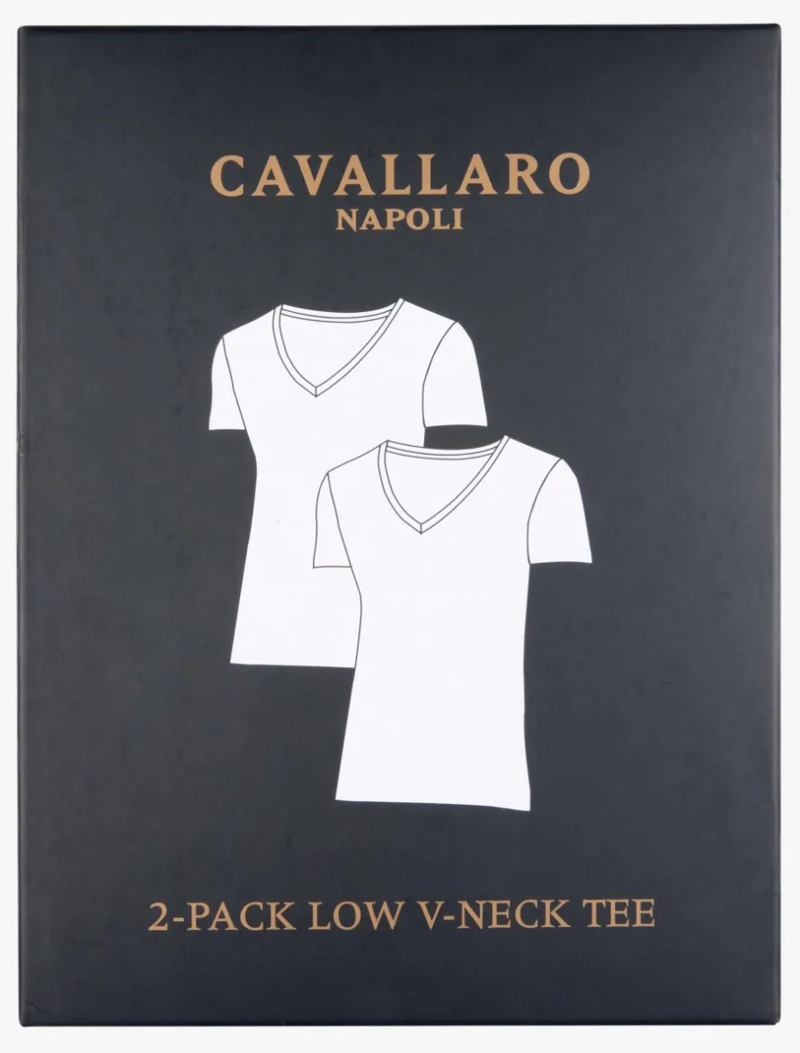 V-Neck Low 2-Pack Ondershirts<Cavallaro Napoli Clearance